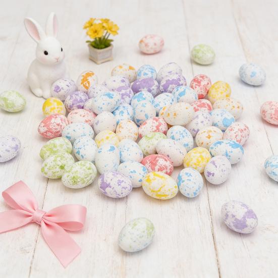 Foam Easter Eggs Realistic Bird Egg Decorations Colorful Foam Egg Keepsakes for Spring Party Decor Basket Fillers