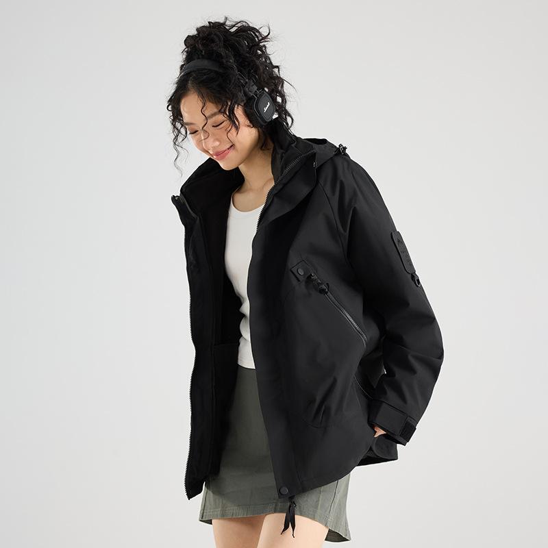 Dragon Fruit Jacket Outdoor Three-in-one Women's Small Windproof Waterproof Travel Jacket Mountaineering Suit