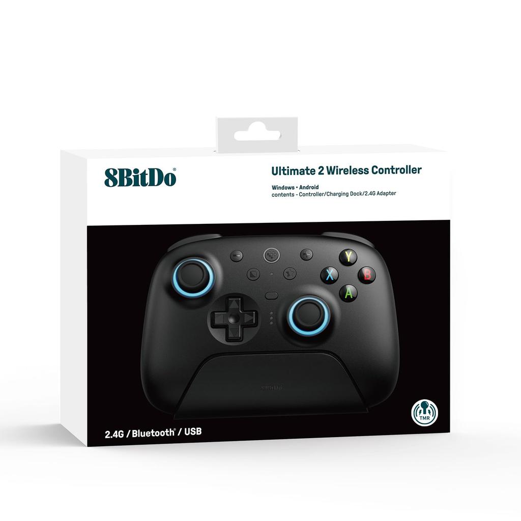 8BitDo Ultimate 2 Wireless Controller for Windows Game Controller with TMR Switchable Hall RGB Fire Wireless Technology & Android, Joystick,