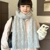 Alpaca Wool Korean Atmosphere Knitted Scarf Women'S Winter  Student Solid Color Versatile Warm Men Hairy Elegant And Generous