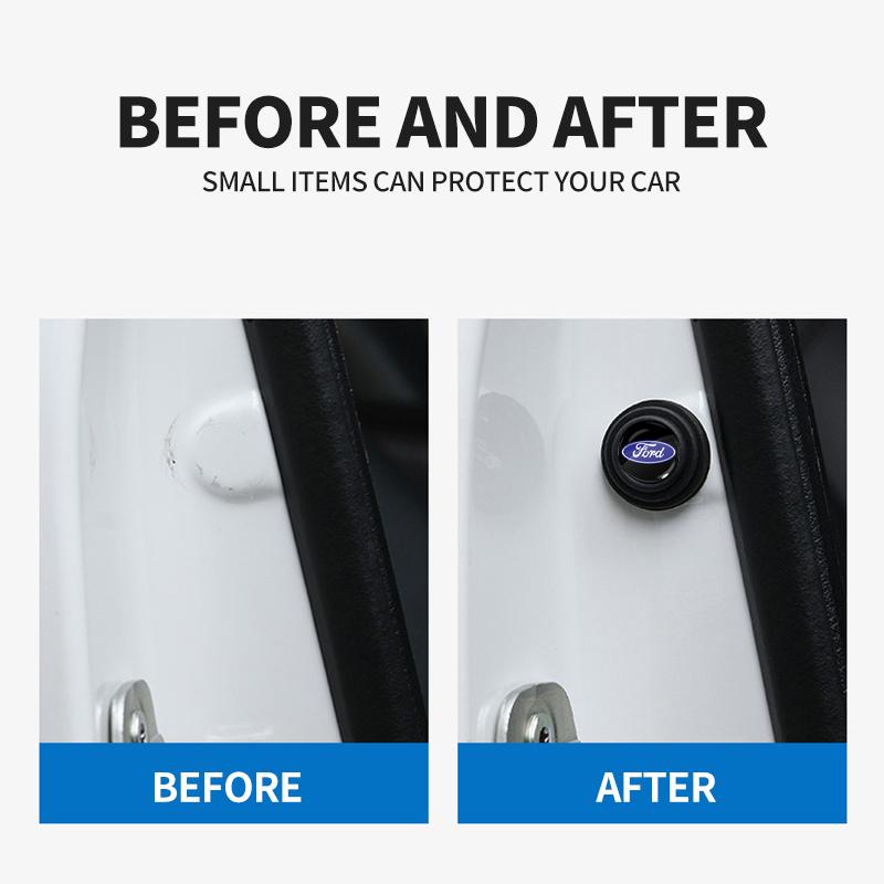 4pcs Car Door Shockproof Pad Anti-collision Silicone Sticker For Ford Expedition U222 U324 U324N U553