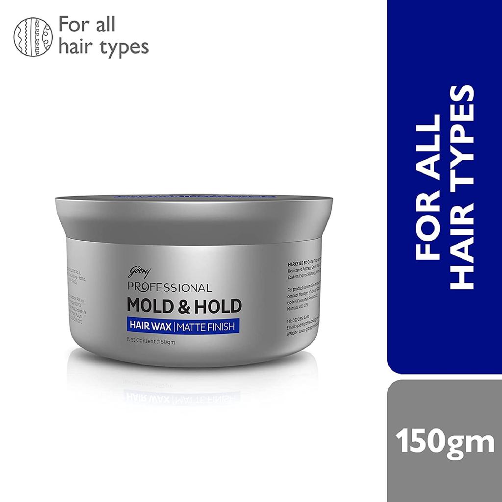 Godrej Professional Mold & Hold Matte Finish Hair Wax, 150 G