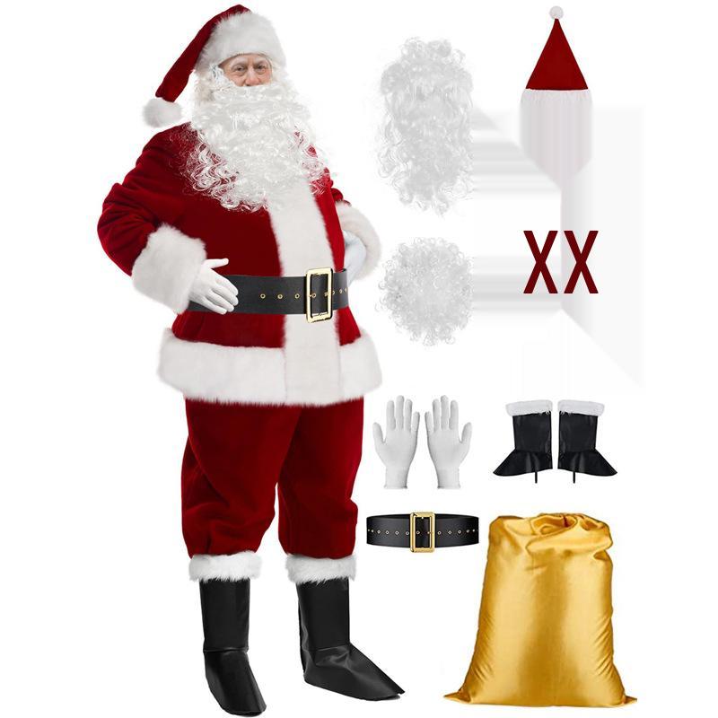 Santa Claus Christmas Costume for Carnival, Festival, Party, Stage, and Cosplay Performance