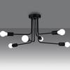 Lampa Przysufitowa Norah 6 E27 Czarny Sollux Sl.1452