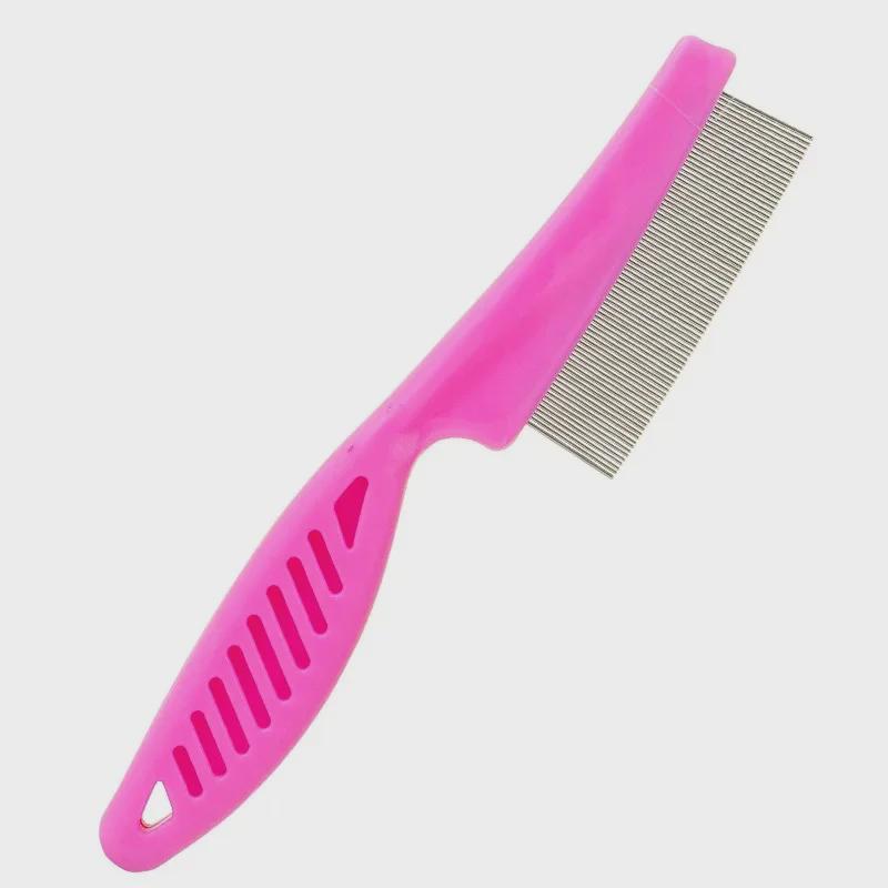 

Расческа для бороды и лица для собак и кошек, густые зубцы для чистки и удаления блох White