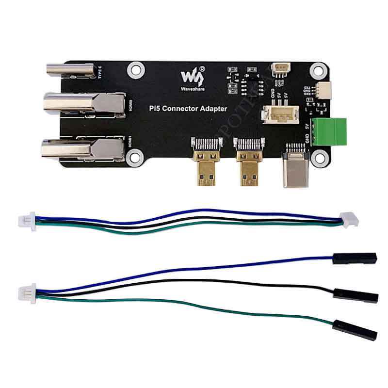 

Адаптер Micro HDMI до HDMI для Raspberry Pi 5/4B, Підтримує живлення Type C/Клемна колодка, Подвійний вихід 4K