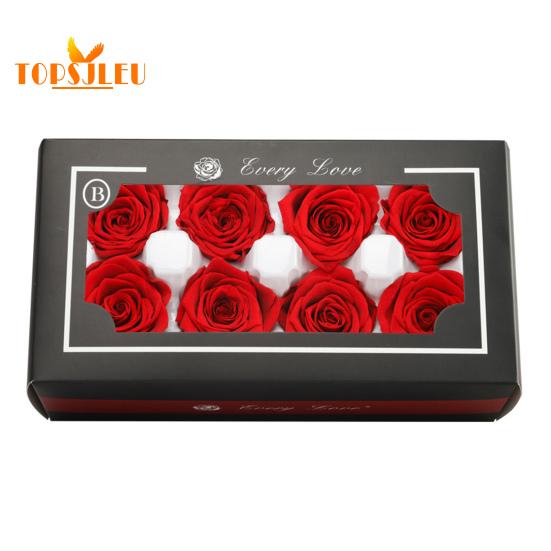 

8 шт. вечные цветы розы, яркий цвет, естественный вид, вечное цветение, сохранившийся цветочный орнамент ручной работы в виде розы красный