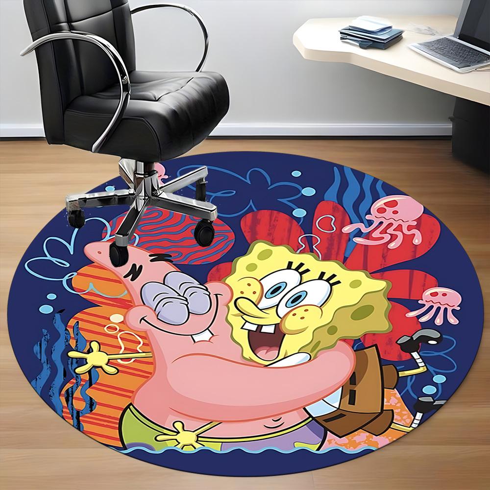 1 stuks SpongeBob Patrick Kantoor Ronde Vloerkleed, Onder Kantoorbureaus Slaapkamer Woonkamer Huisdecoratie  a1022245