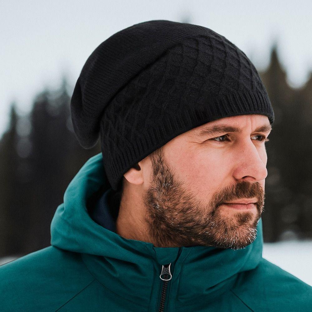Keep Warm Pullover Cap Fleece Lined Winter Hats Simple Knitted Hats  Winter