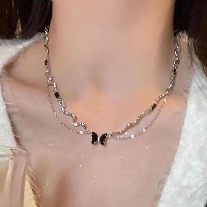 Sweet Irregular Minimalist Temperament Pearl Neck Chain Tassel Choker Necklaces For Women Anniversary Trendy Jewelry Gift