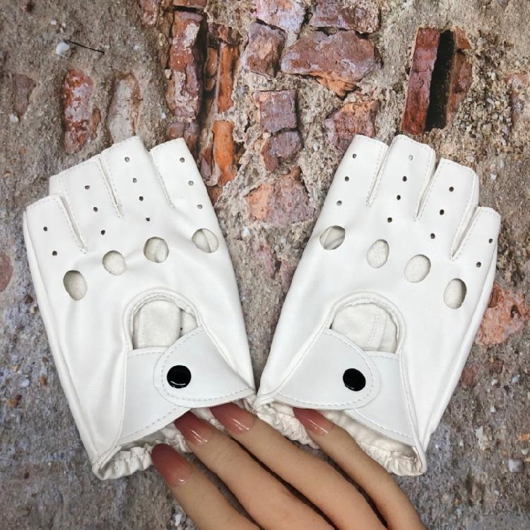 Punk Half Finger Gloves Mesh Accents Rebellious Style Perfect Raves Themed Parties