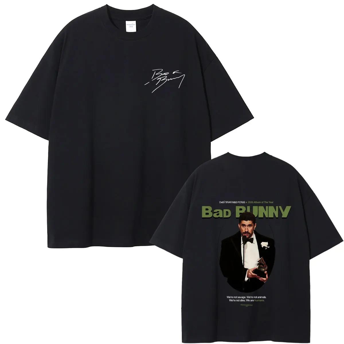 2026 HOT SALE Hot Sale Rapper Bad Bunny Graphic T-shirt Debi Tirar Mas Fotos DTMF World Tour T Shirts Men Women Fashion Hip Hop Tshirt 4XL