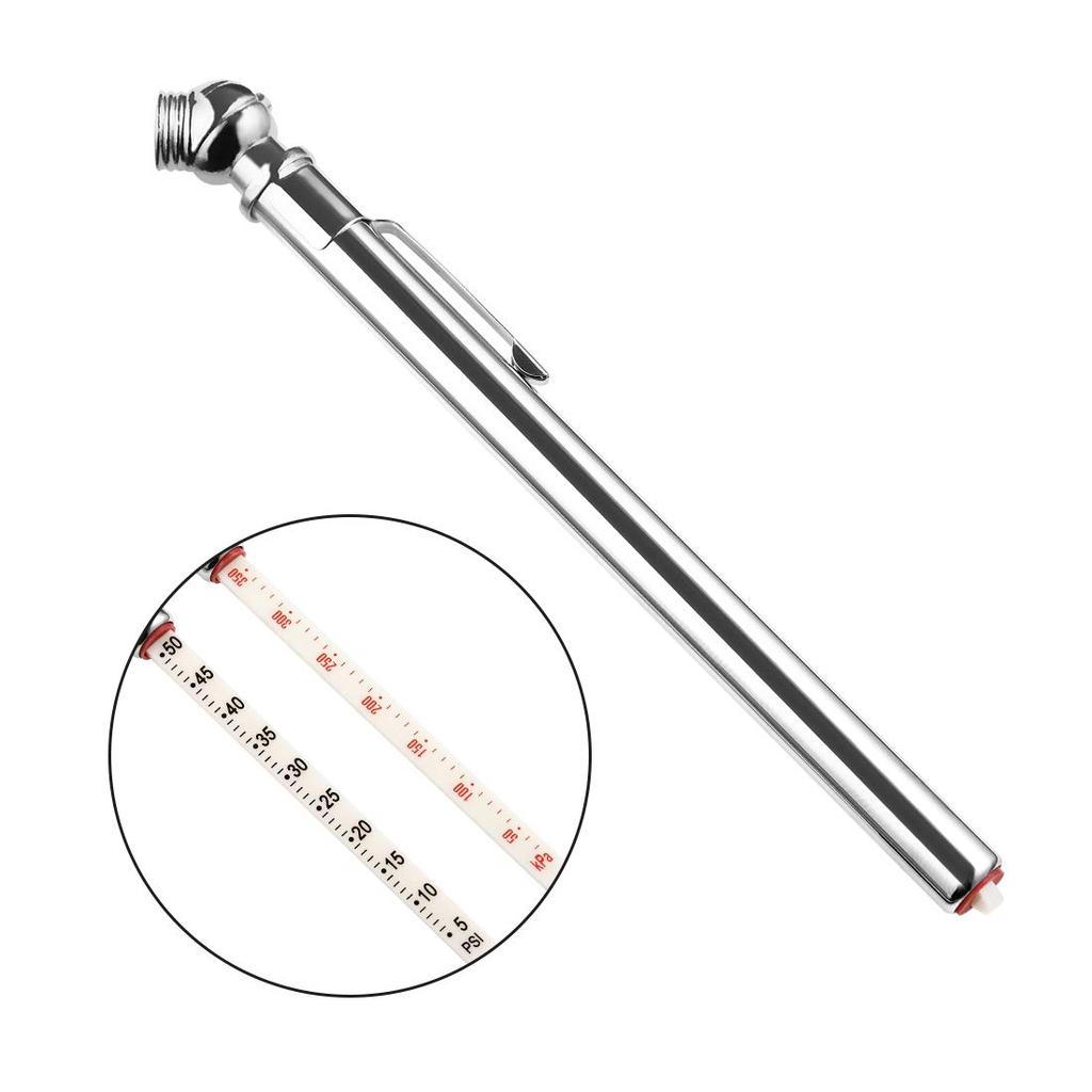 CZC AUTO Pencil Tire Pressure Gauge Mechanical Air Gauge Stainless Stem Single Chuck with