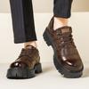 Fashion High Quality British Style Business Casual Leather Shoes Fashionable Thick Soled Wear-resistant Men's Oxford Shoes Leather Shoes