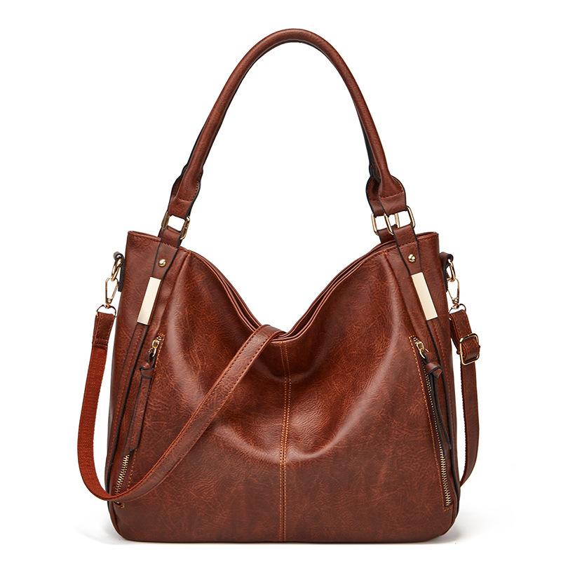 

2025 New Style Women s Bag Fashion Ladies Handbag Foreign Trade Large Capacity Tote Bag коричневий