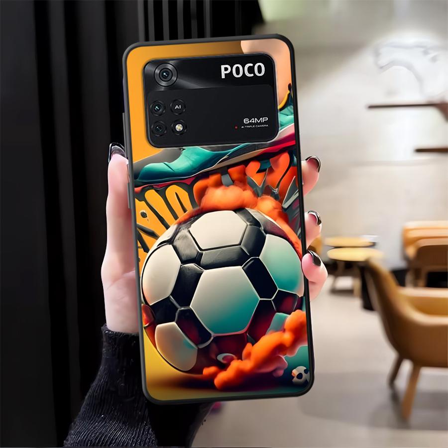 

Чехол для Xiaomi Poco F8 M3 M4 M7 Pro X3 X4 X5 X7 Pro F3 C71 M5 C75 F1 C61 C50 Funda Чехол для телефона Кроссовки Футбол Poco F3