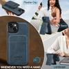 LC.IMEEKE L3 For iPhone 15 Plus Magnetic Case Detachable Card Holder Leather+TPU Mobile Cover