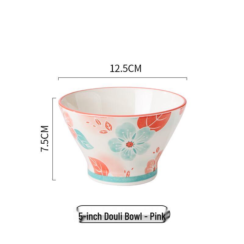 

Zhishi Japanese Ceramic 5-inch Bamboo Hat Bowls, Set of 3