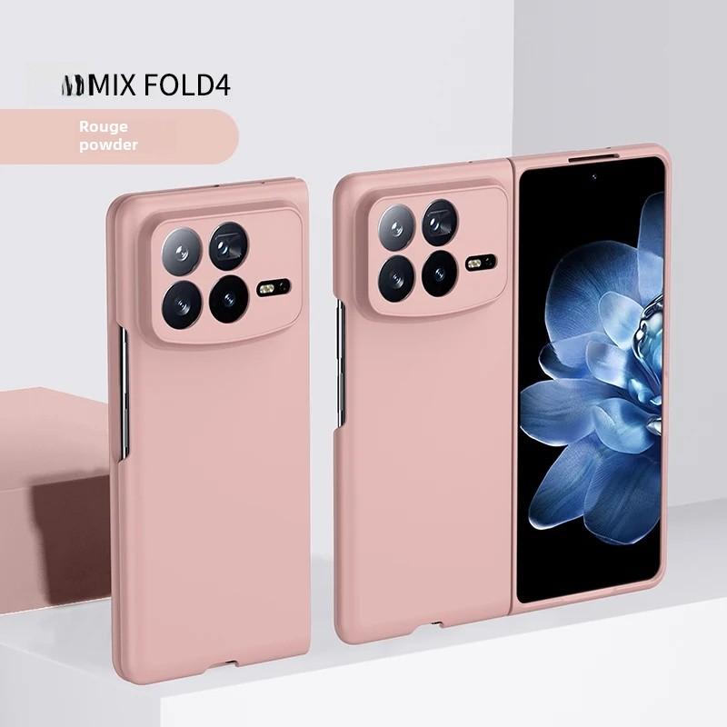 Luxury Fashion Solid Candy Color Folding Case for Xiaomi Mix Fold 4 Skin Feel Anti-Fall Screen Protective Lens Shockproof Full Protect Cover