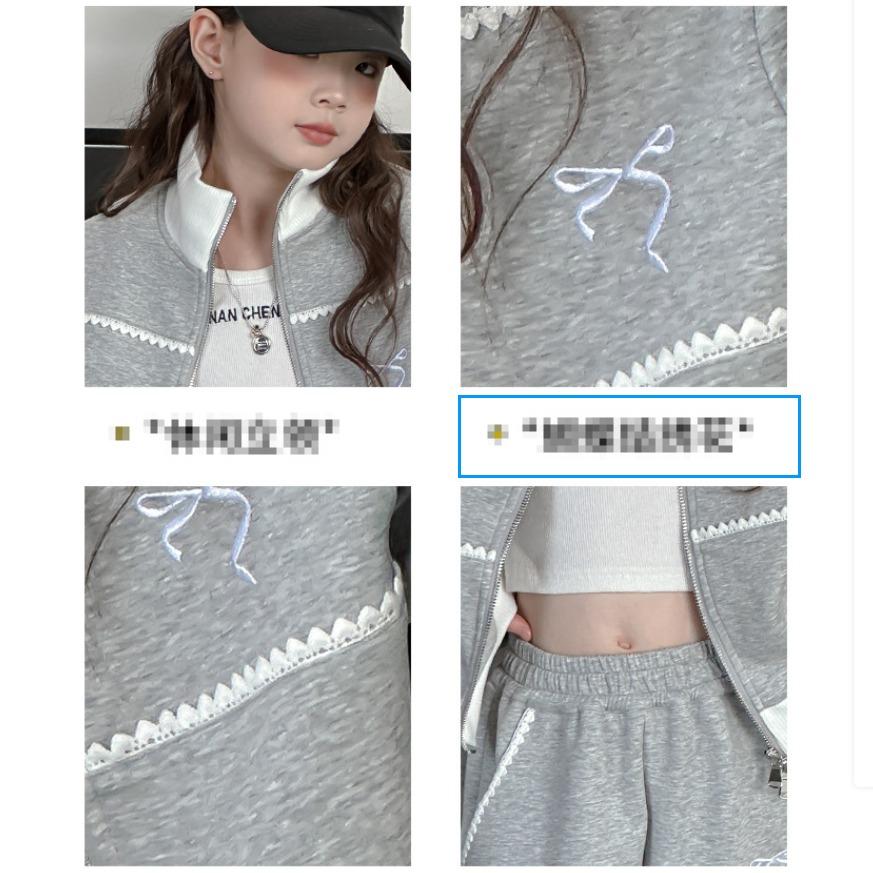 Girls' Suits, Spring and Autumn Models, Children's Western Style Autumn Jackets, Two-piece Casual Sports Suits for Girls