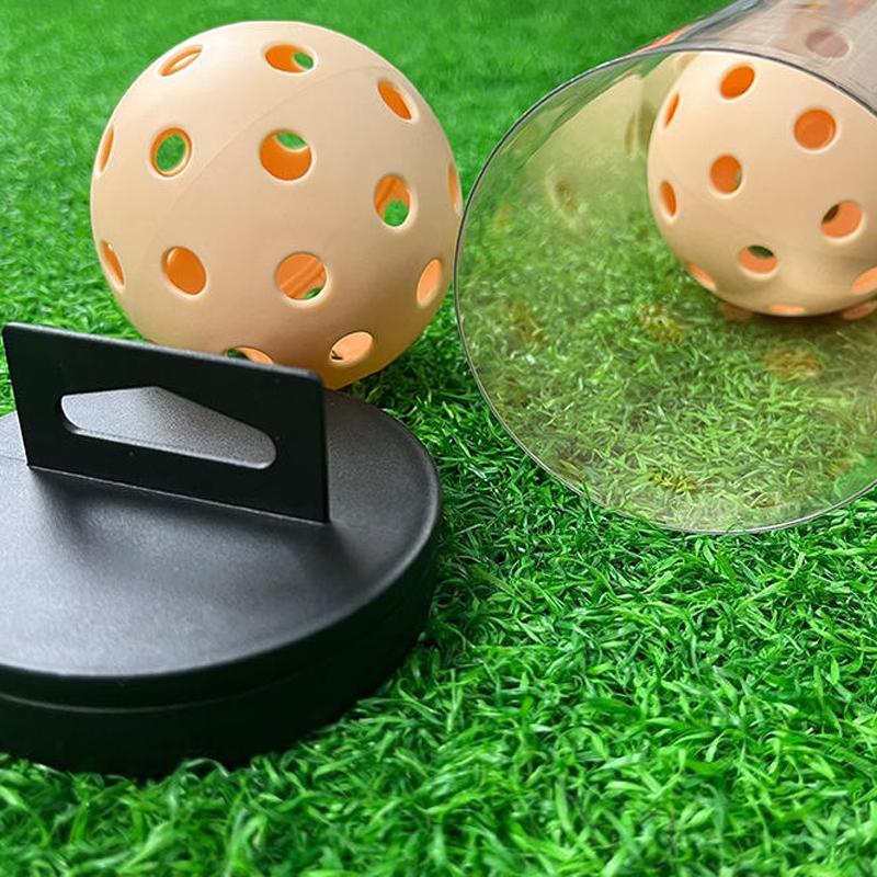 Transparent Pickleball Storage Box With Lid Cylindrical Empty Ball Holder Pickleball Tube Barrel Badminton Baseball Tennis