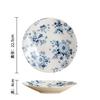Retro Style Flowers Ceramic Plate Home Daily Afternoon Tea Dessert Snack Plates High End Restaurant Delicious Dishes Soup Plate