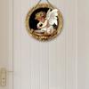 1pc Charming Angel Washing Hands House Wooden Hanging Sign Christmas Decor Christmas Wall Art Decoration Christmas Door Decor Garden Courtyard Party