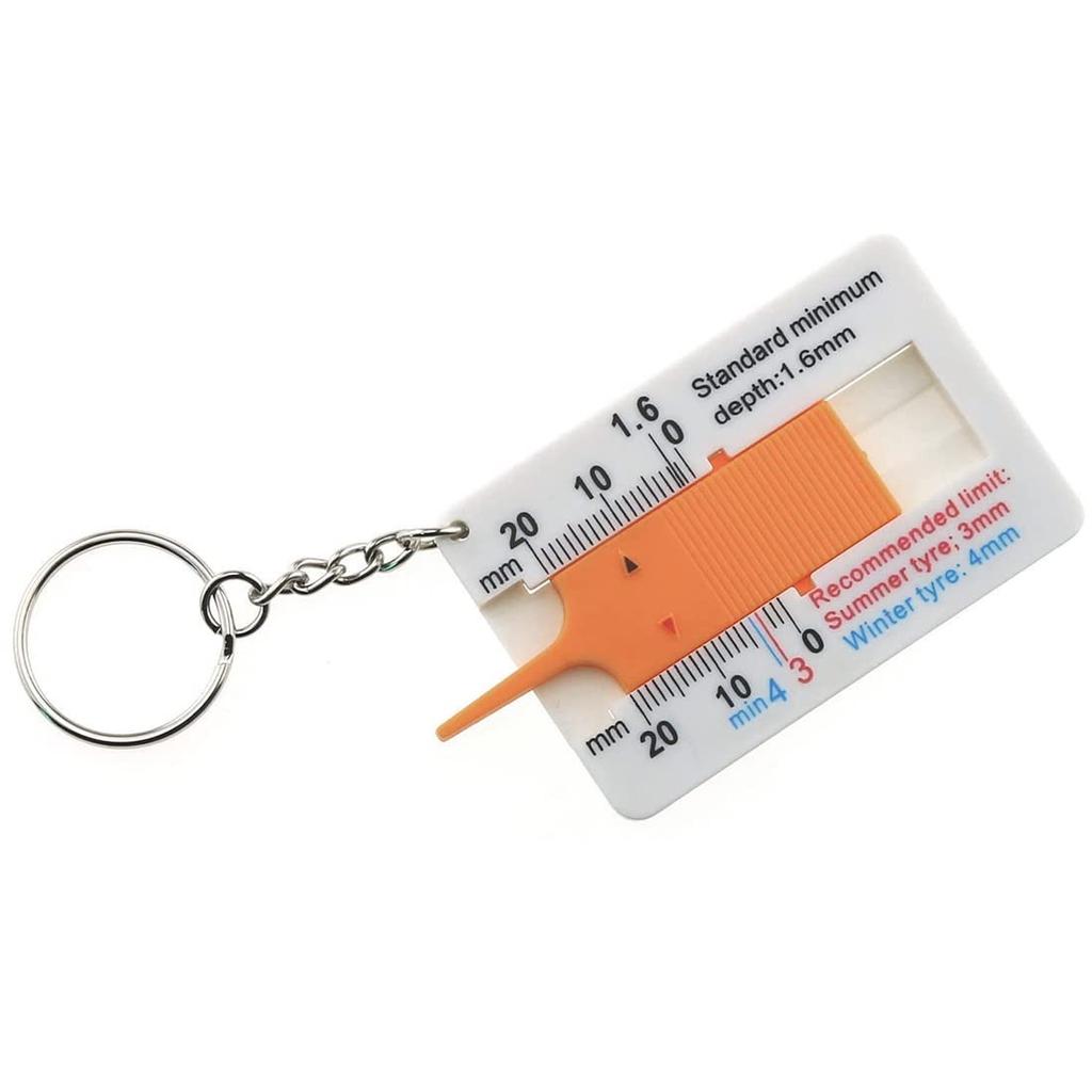 4Pcs Plastic Tire Tread Depth Gauge Plastic Portable Measuring Tread Depth Gauge Digital for Motorcycle Vehicle Car 0-20 Mm