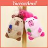 Cute Plush Toy Keychain For Lovers Fluffy Animal Bag Pendant 12cm Short Plush