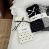 Retro Polka Dot Stocking with Bow Tie, Pile-up Stocking, Double-needle Stocking, Children's Slim-leg Stocking Set