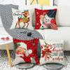 New Cute Deer Christmas Series Pillowcase Santa Claus Snowman Sofa Bedroom Pillowcase