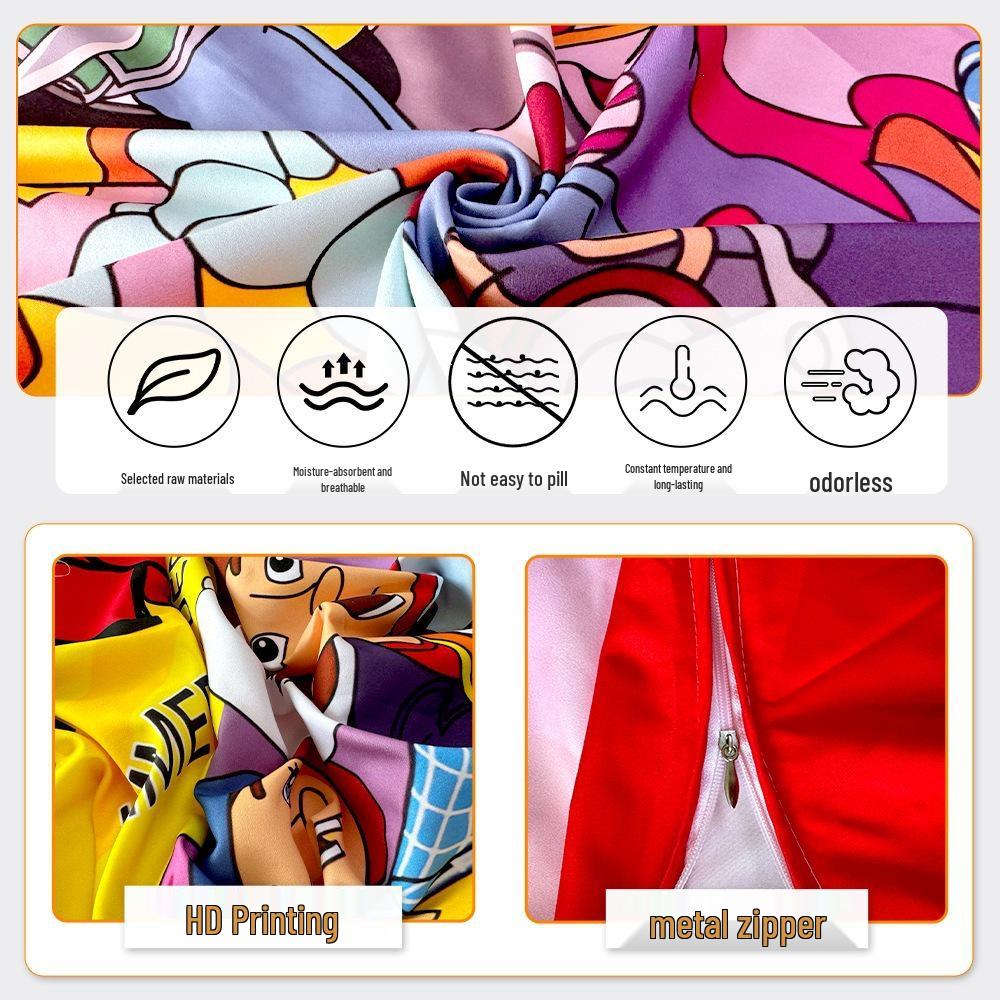 3D Printed Bedding Set: Bed Sheet, Pillowcase, Brushed Fabric