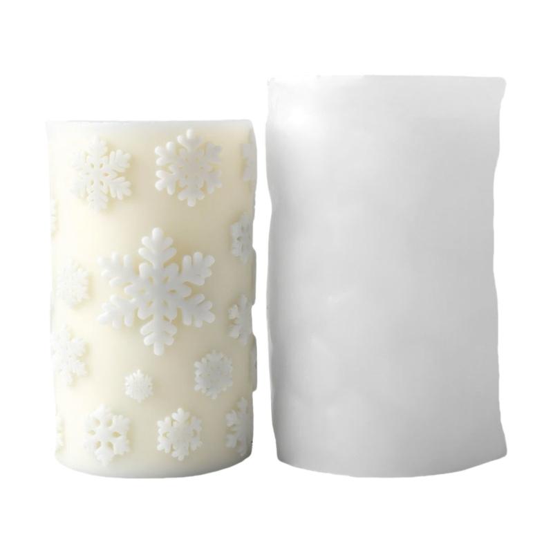 Christmas Molds Ornament Molds Snowflake Cylinder Silicone Mould Plasters Molds Casting Molds Epoxy Resin Molds