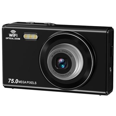 Digital Camera 3x Optical Zoom 4K Resolution Wi-Fi Transfer Function. 75 Million Pixels Includes 64GB microSD Card Grid Display Autofocus Function LED