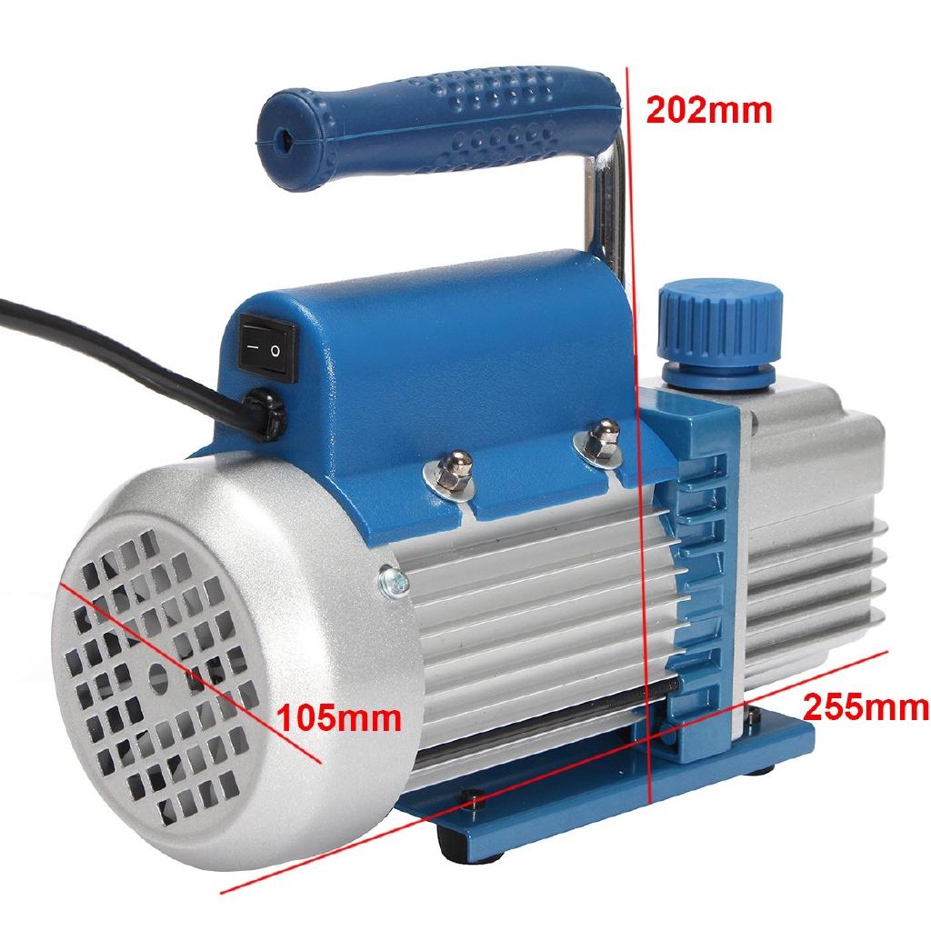 3CFM 150W Mini 2Pa Roterende Vinge Vakuumpumpe For VVS AC R134a Klimaanlegg 1L