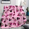 Mickey  Minnie Mouse Flannel Blanket  Pink Polka Dot Lightweight AllSeason for Home Office Camping