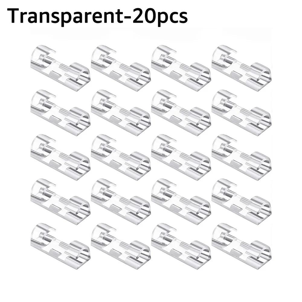 Self Adhesive Cable Organizer Clips ABS Wire Manager Cord Holder Desktop Workstation USB Charging Data Line Bobbin Winder