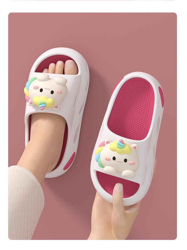 Sommer Cartoon Kinderhausschuhe: Rutschfeste Sandalen mit weicher Sohle für Jungen und Mädchen, Süße Baby-Strandbekleidung für drinnen/draußen