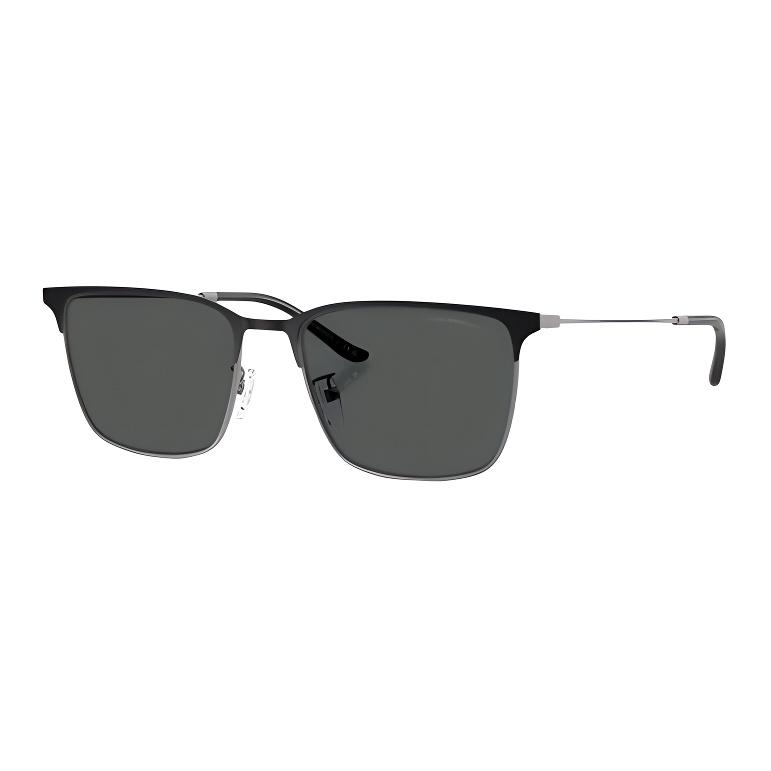 

EMPORIO ARMANI Full Frame Design Metal Square Sunglasses Men s Silver 57 серебряный
