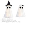 Light Up Halloween Ghost Decoration Scary Lighted White Cloth Ghost Spooky Tabletop Ornament for Indoor Home Mantel Shelf Decor