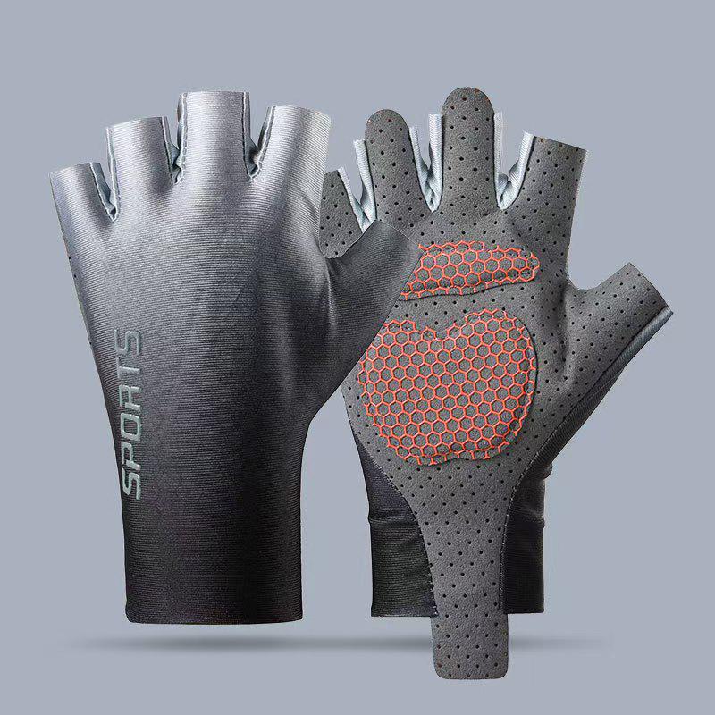 Kids' Non-Slip Half-Finger Sports Gloves for Cycling, Skating, and Fitness with Palm Protection