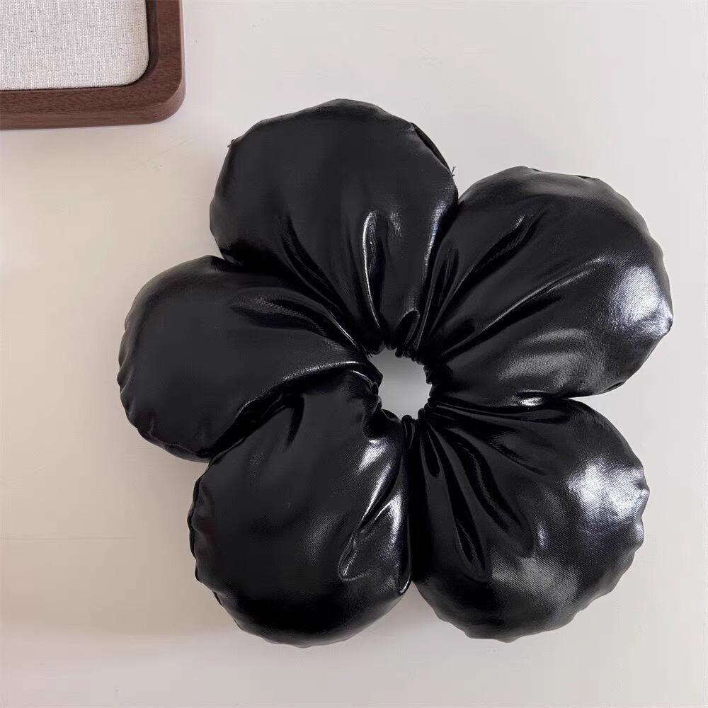 

Мягкая подушечка для волос корейские аксессуары для волос Y2K прочные атласные резинки для хвостиков для женщин и девочек чёрный