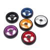 Wheelchair Front Caster Wheel, 4" PU Solid Tire with Aluminum Alloy Hub, Bearing I.D. 8mm, Swivel Caster Replacement
