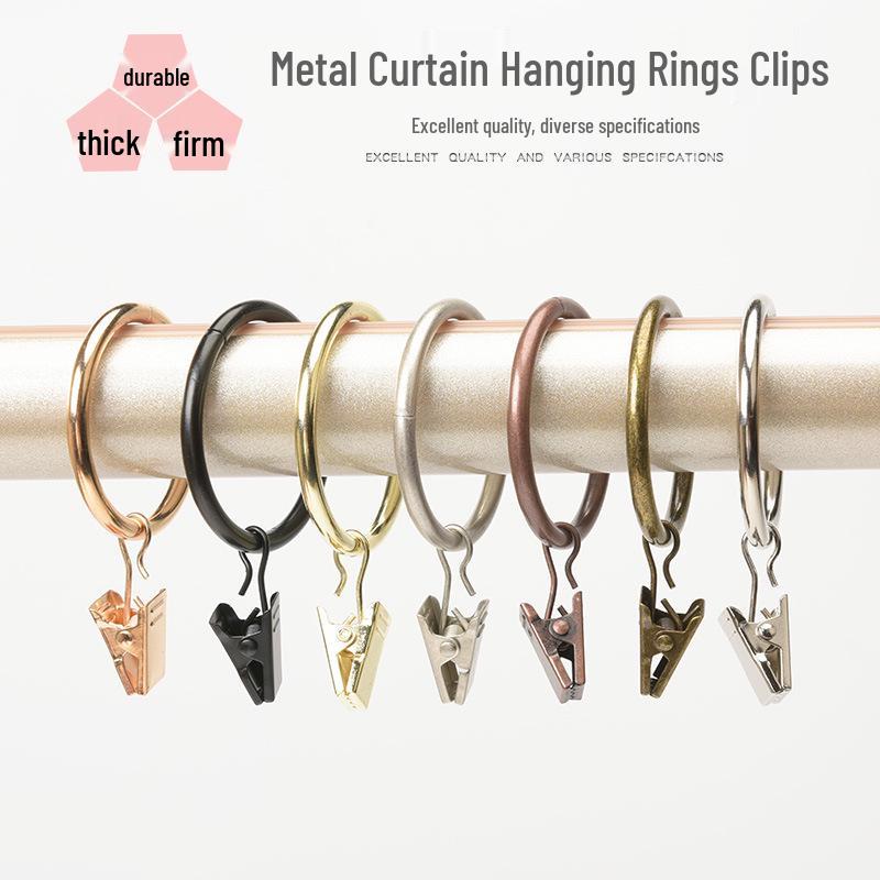 Shower Curtain Hooks and Clips: Roman Rings & Curtain Rings
