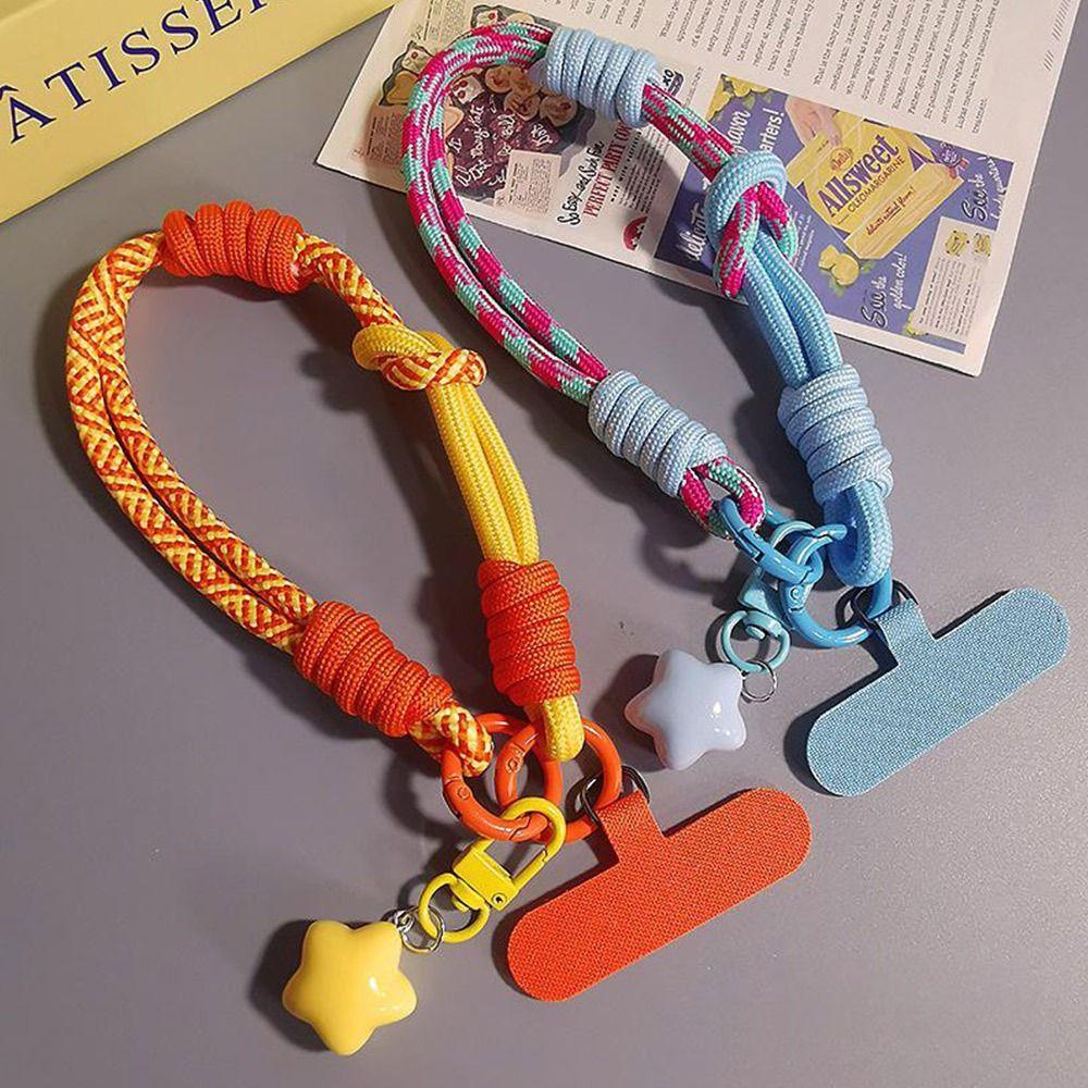 Wrist Strap Phone Lanyard Adjustable Mobile Accessory Woven Thumb Strap  for Outdoor Travel