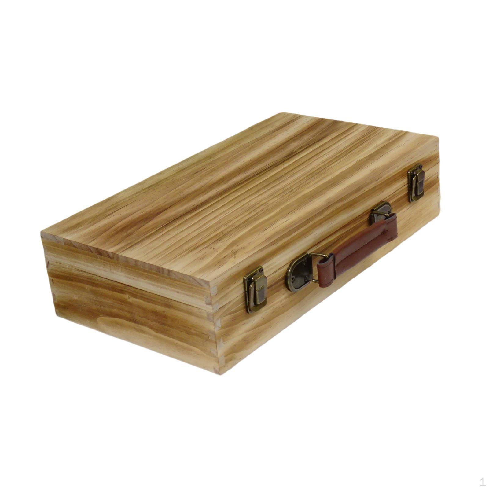 

Деревянный ящик для хранения ювелирных изделий, пустой сундук с сокровищами, декоративный многофункциональный сувенир из дерева Light Brown