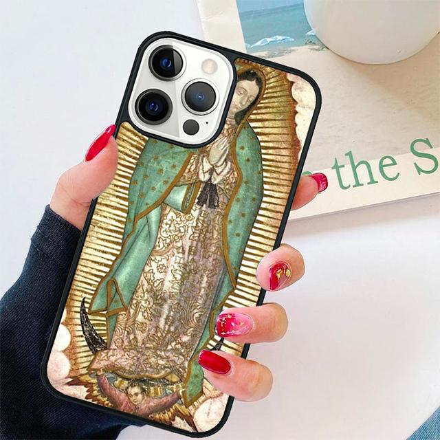 Virgen de Guadalupe Muschel für iPhone 17 Air 15 16 14 13 12 Pro Max 11 Pro Max Plus Handyhülle Cover