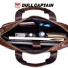 Captain Niu Leather Handbag, Briefcase, Men's Leather Shoulder Crossbody Bag, Top Layer Cowhide Business and Official Bag