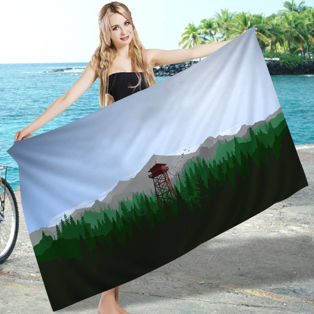 Classic F-Firewatches Game Microfiber Blanket Quick Drying Beach Towels Oversized Printing Super Absorbent Pool Towel Blanket