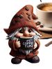 Handmade Coffee Dwarf Statue Coffee Gnomes Figurines Dwarf Kitchen Tray Table Ornament for Indoor Kitchen Living Room